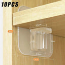 Adhesive Shelf Support Pegs with Partition Brackets for Closet and Cabinets  ourlum.com 10PCS 1  