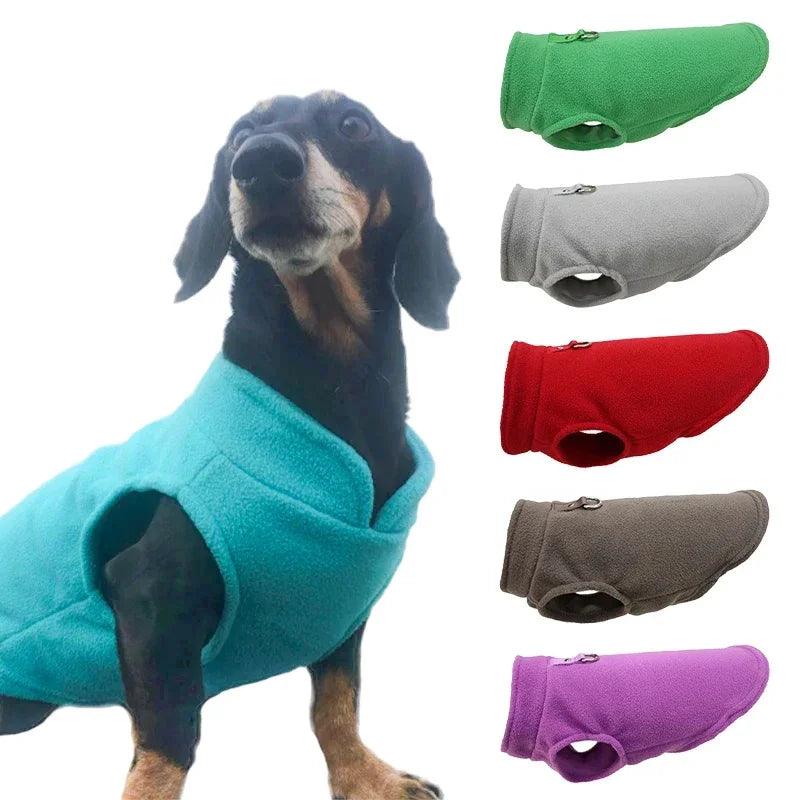 Cozy Fleece Pet Vest with D-Ring for Small Dogs and Cats  ourlum.com   