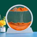 Deep Sea Sandscape Art: Mesmerizing Home Office Decor & Gift  ourlum.com White Base-Orange 12 inch 