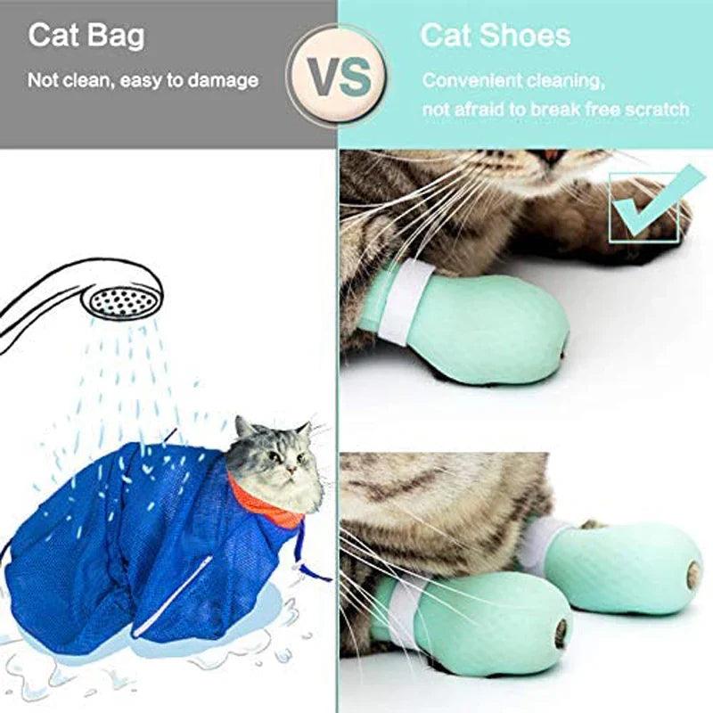 Adjustable Cat Foot Shoes for Anti-scratch Grooming & Paw Protection  ourlum.com   