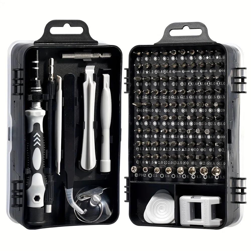 115-Piece Precision Magnetic Screwdriver Set for Household Repairs  ourlum.com black  