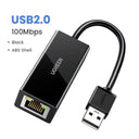 High-Speed UGREEN USB Ethernet Adapter for Laptop, PC,  Mi Box, Nintendo Switch - 1000Mbps RJ45 Network Card  ourlum.com USB2.0 ABS Shell Russian Federation 