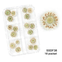 12/18Pcs/box 3D Dried Flowers Nail Art Decorations Dry Floral Bloom Stickers DIY Manicure Charms Designs For Nails Accessories  ourlum.com SSDF38  