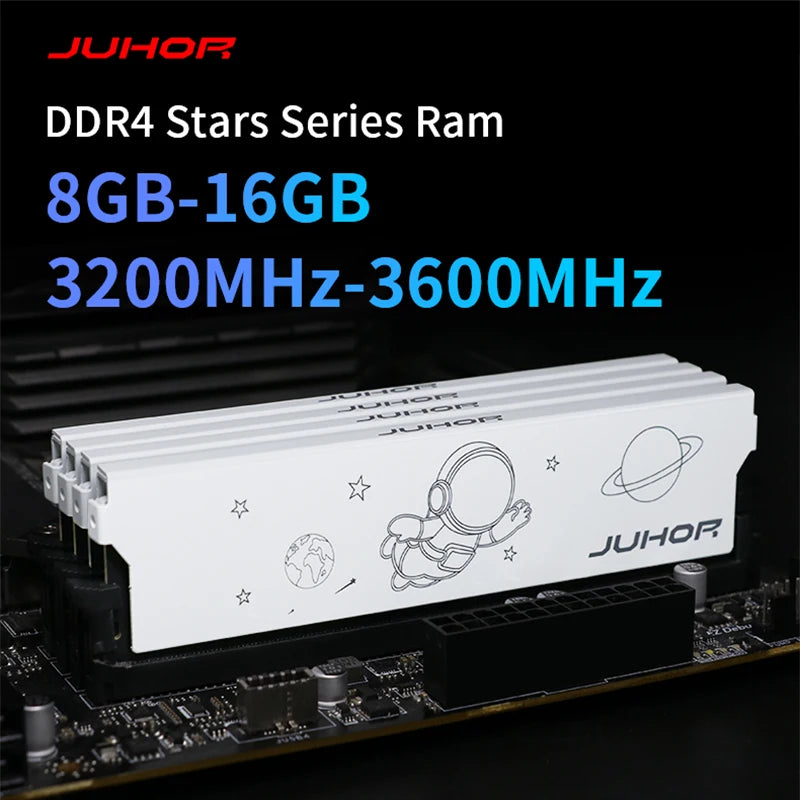 JUHOR  Desktop RAMS DDR4 8GB 16GB  3200MHz 3600MHz New Dimm Memoria Rams