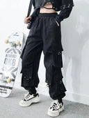 Women Cargo Pants 2023 Harem Fashion Punk Jogger Trousers