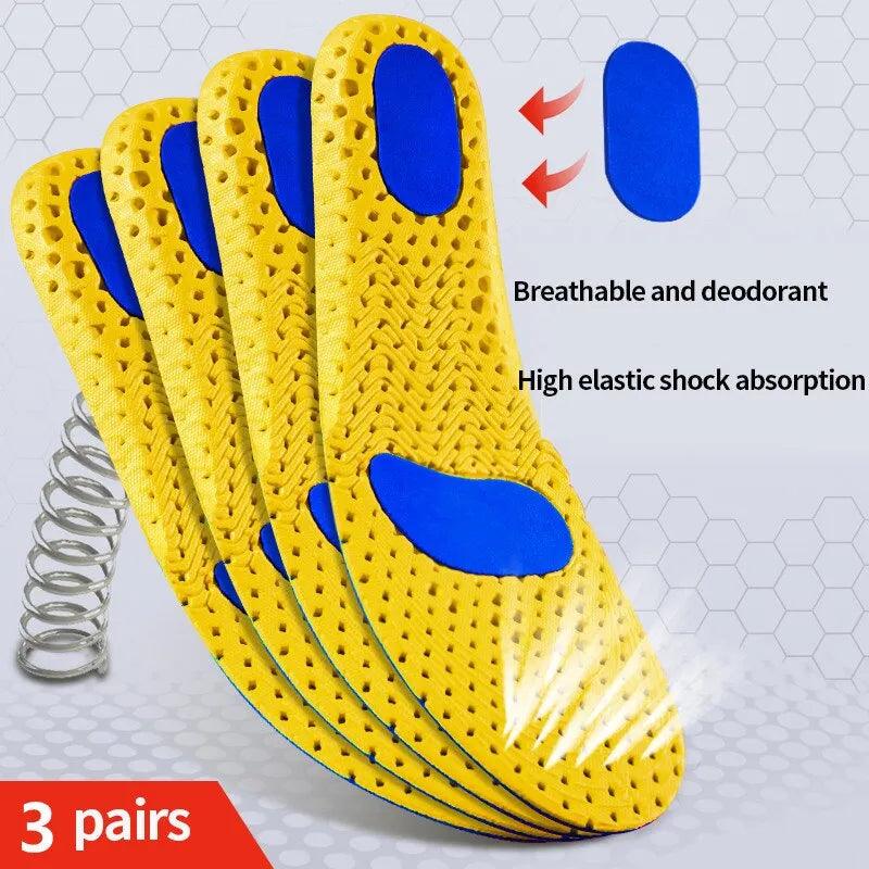 Memory Foam Orthopedic Insoles - Set of 3 Pairs for Breathable Sneakers and Running Shoes  ourlum.com   