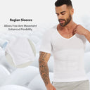 Slimming V Neck T-Shirt for Men Tummy Control Fitness Tee