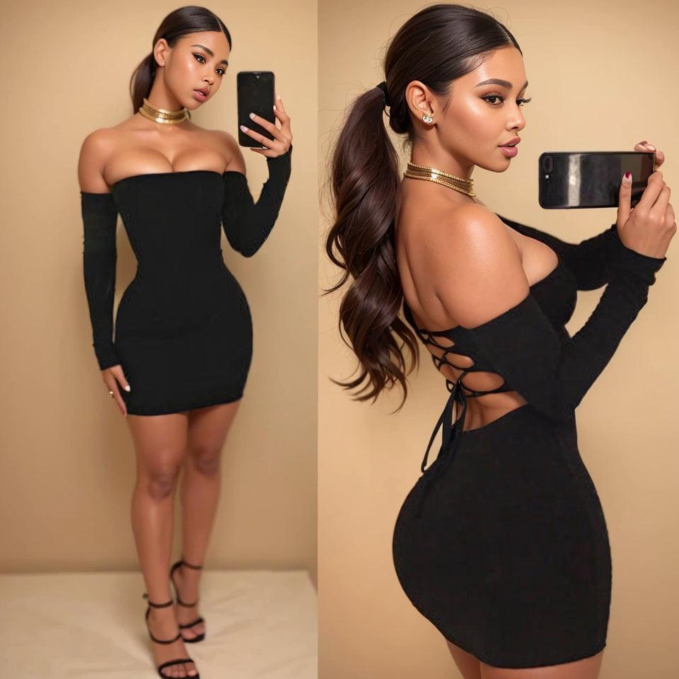 Sleek Bandage Night Club Dress: Turn Heads & Shine