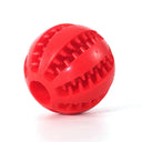 Interactive Rubber Dog Toy: Teeth Cleaning Chew Ball Fun