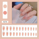 Chic Holiday Pink French Press-On Nails Set 24 Designs