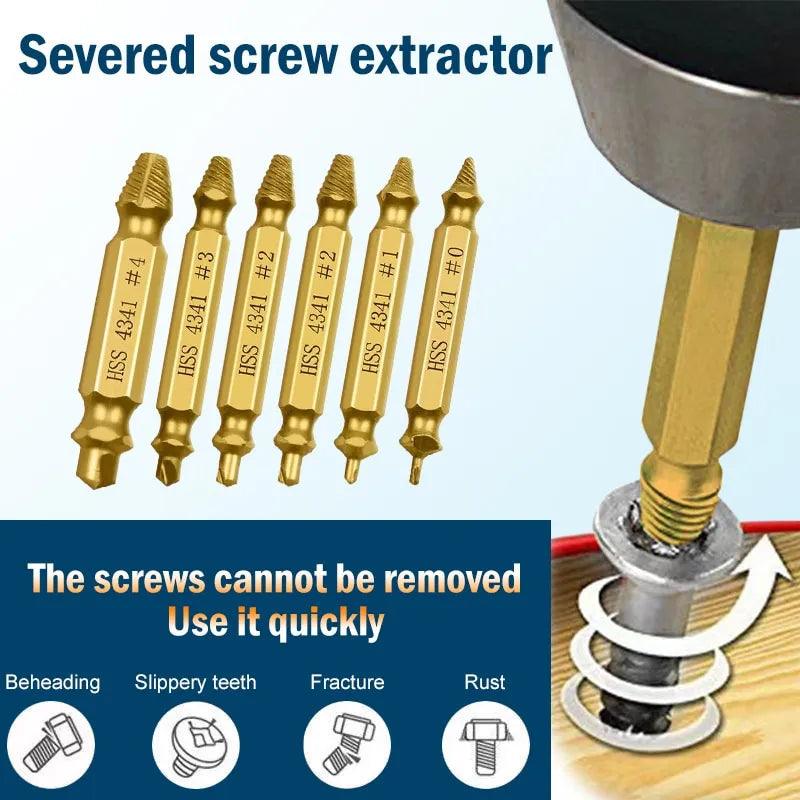 Hexagon Drill Set Screw & Wire Extractor Kit: Effortless Removal & Precision Drilling  ourlum.com   