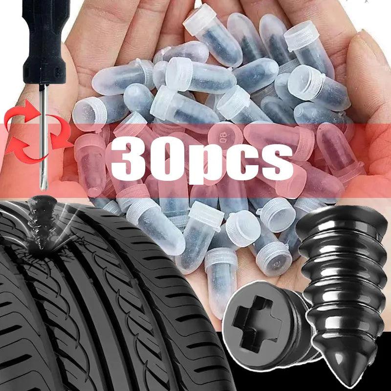 Ultimate Tire Puncture Repair Kit with Rubber Nails for Vehicles  ourlum.com   