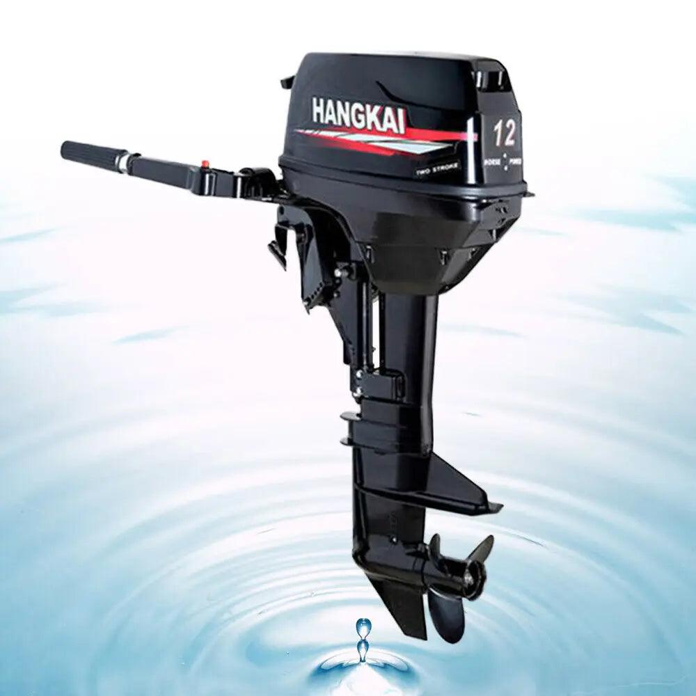 2 Stroke 169CC 12HP Outboard Motor Inflatable Fishing Boat Engine with Water Cooling and CDI System for Inflatable Boats