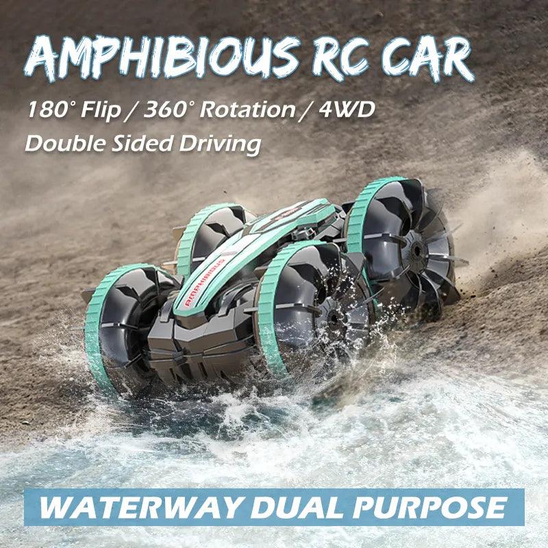 Amphibious Stunt RC Car: Ultimate Outdoor Fun for Boys - Double-sided Flip Drift Toy  ourlum.com   