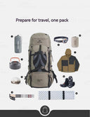 Naturehike 70+5L Backpack Camping Trekking Ultralight Nylon