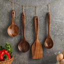 Eco-Friendly Teak Wooden Spatulas for Non-Stick Cookware