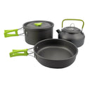 Lightweight Aluminum Camping Cookware Set for 2-3 People