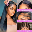 30-32 Inch Brazilian Bone Straight Lace Front Wigs Natural Look