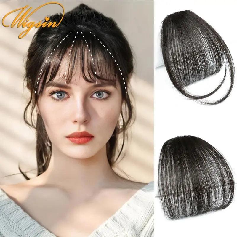 Synthetic Air Bangs Hairpiece: Instant Hair Transformation for Stylish Volume