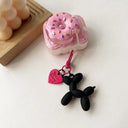 Cute Cartoon Balloon Dog Keychains for Whimsical Gift