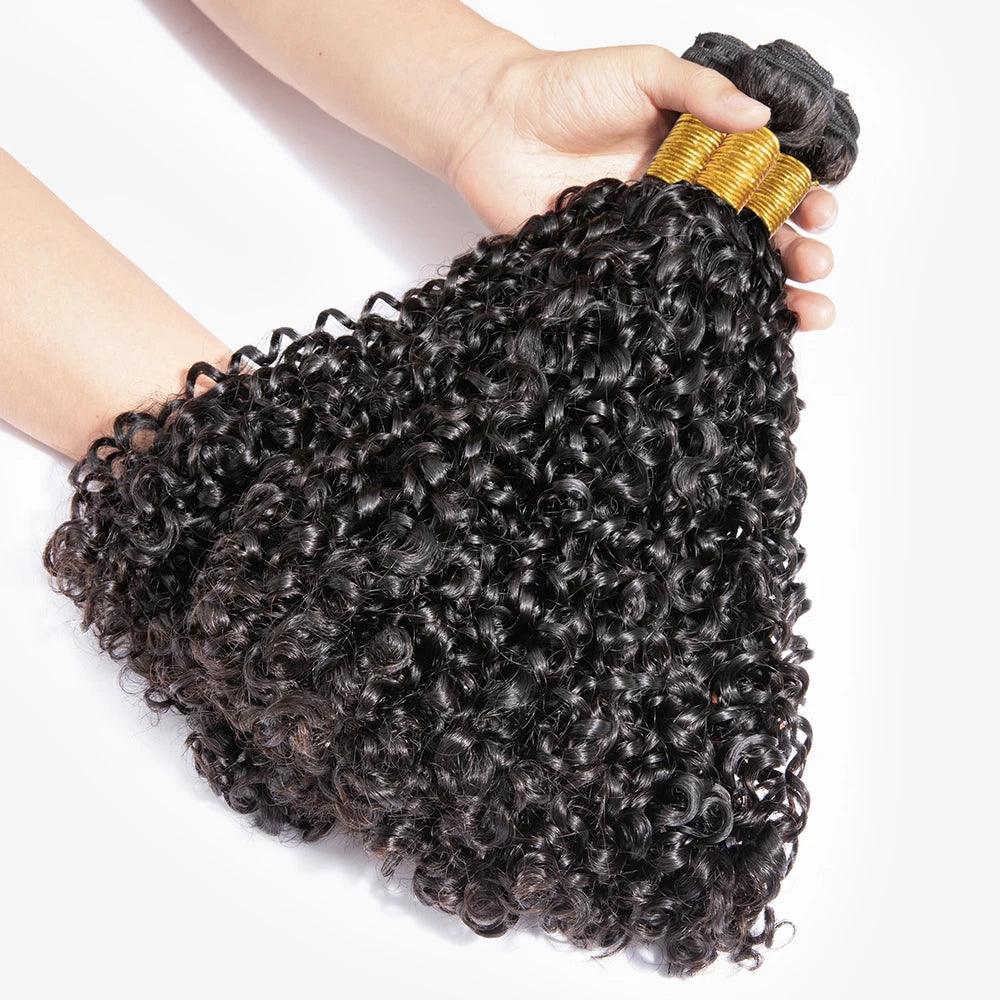 Luxurious Brazilian Kinky Curly Human Hair Weave Bundle - 3B 3C Texture  ourlum.com   