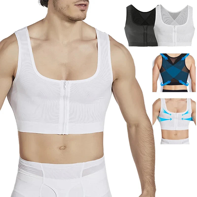 Men's Slimming Chest Shaper Vest - Compression Boobs Control & Posture Corrector