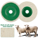 10 Pcs Wool Polishing Wheel Buffing Pads for Angle Grinder