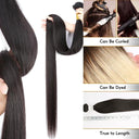 Luxurious Brazilian Straight Human Hair Extensions Length 30 Inch