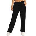 Women’s Drawstring Sweatpants Wide Straight Leg Casual Pants