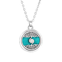 Stainless Steel Tree of Life Aromatherapy Necklace Gift for Women