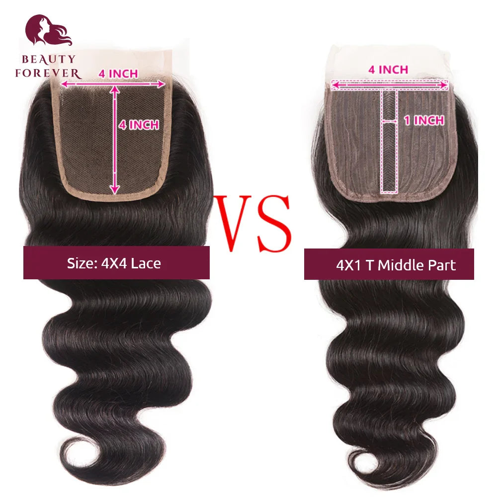 Beauty Forever Brazilian Body Wave HD Lace Closure - Premium Virgin Hair