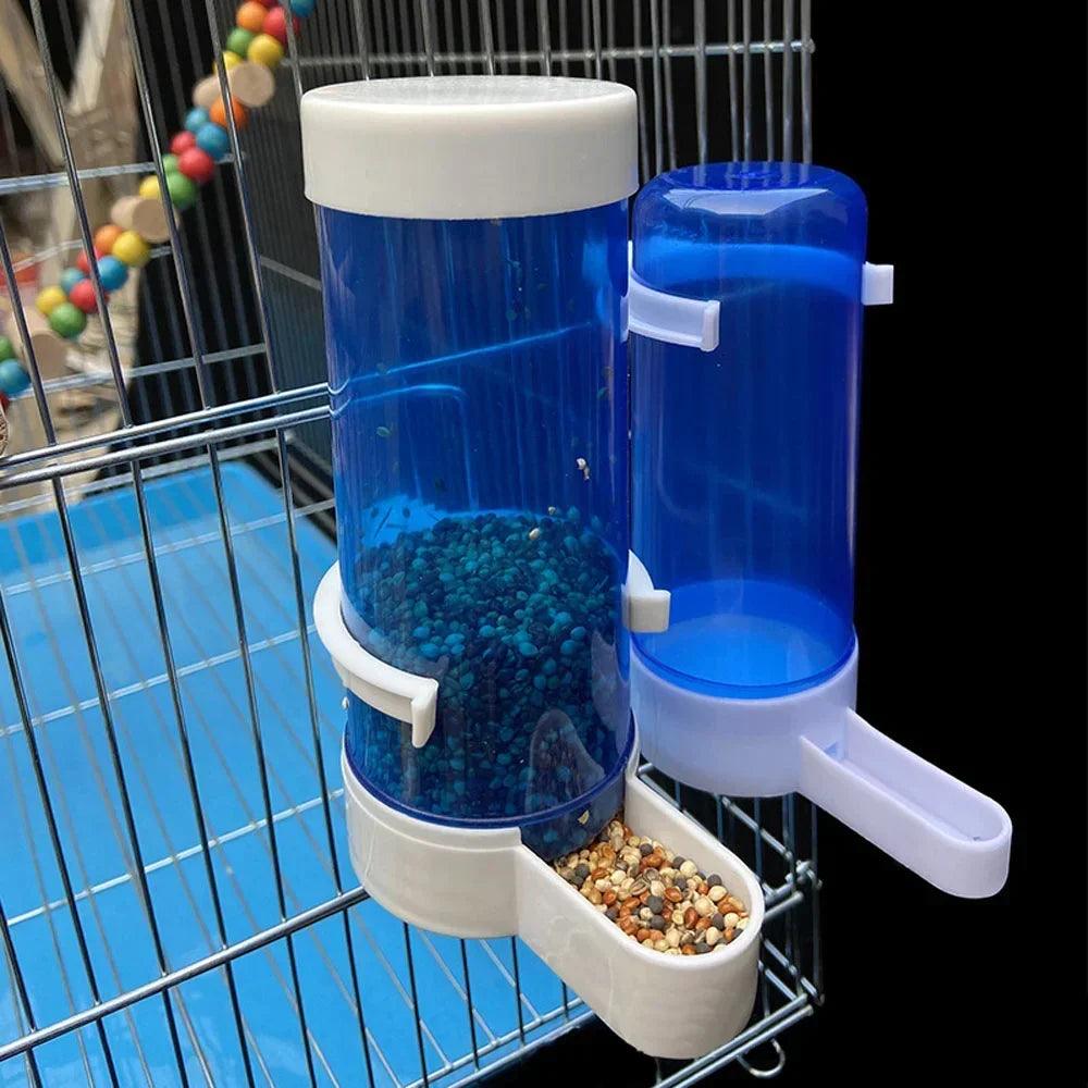 Automatic Blue Bird Feeder for Parrot Cage - Durable & Safe Feeding Tool  ourlum.com   