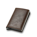 DIENQI Carbon RFID Wallet Male Mini Slim Money Card Holder