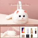 JIAERDI Lolita Plush Cute Cat Bag Women Harajuku Fur Bag