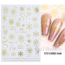 Winter Snowflake Nail Art Stickers for Holiday Glam Designs