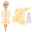 Barbie Doll Fashion Set: Chic Coat and Dress for Dolls