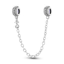 Safety Chain Silver Plated Beads Classic Safety Chain Charm