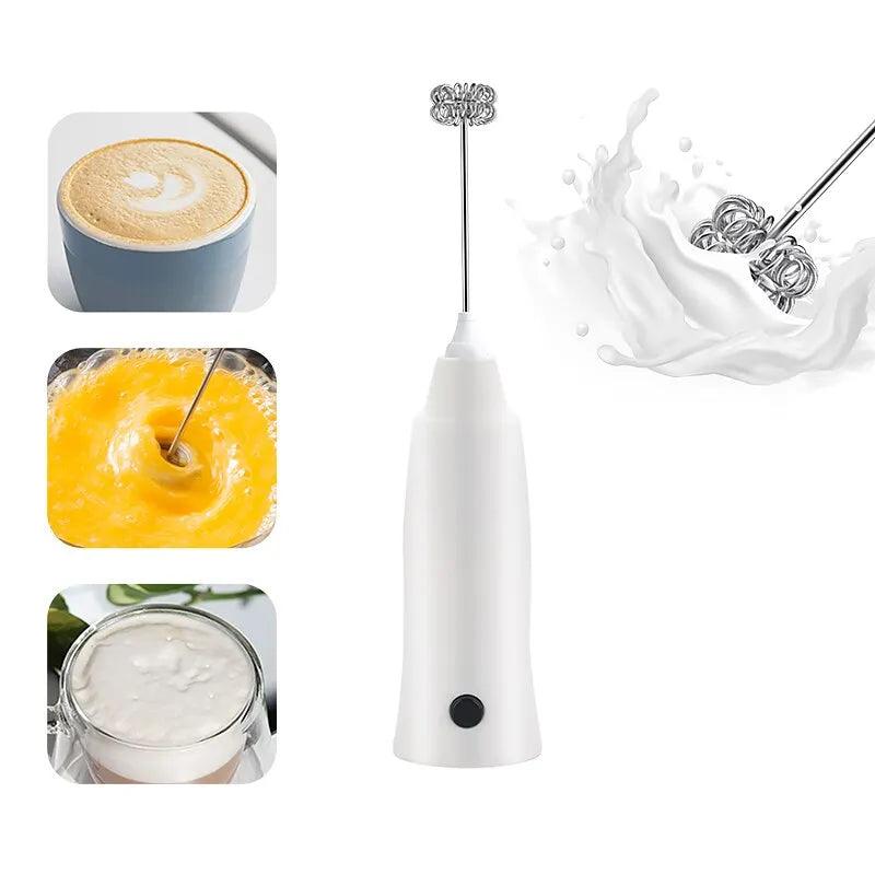 Handheld Milk Frother: Portable Battery Cappuccino Stirrer - Versatile & Easy to Use  ourlum.com   