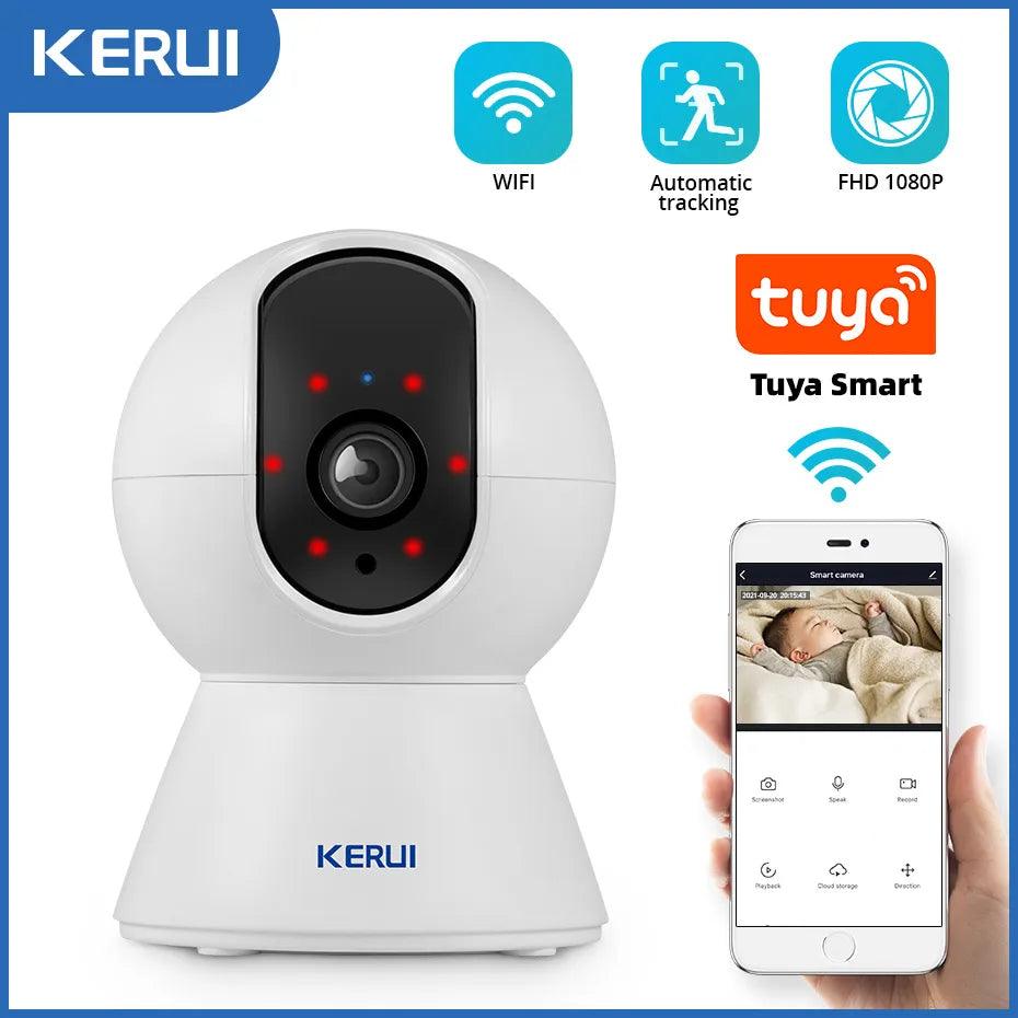 KERUI Mini WiFi IP Camera: Enhanced Security with Smart Motion Tracking  ourlum.com 5MP With 64GB Card EU plug CHINA