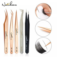 Static-Resistant Eyelash Extension Tweezers Set: Precision Beauty Tools