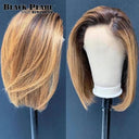 HD Glueless Straight Bob Lace Front Wig 100% Remy Hair