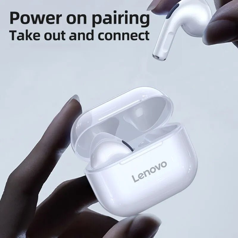 Lenovo LP40 Wireless Earbuds: Active Noise Cancellation & Touch Control  ourlum.com   