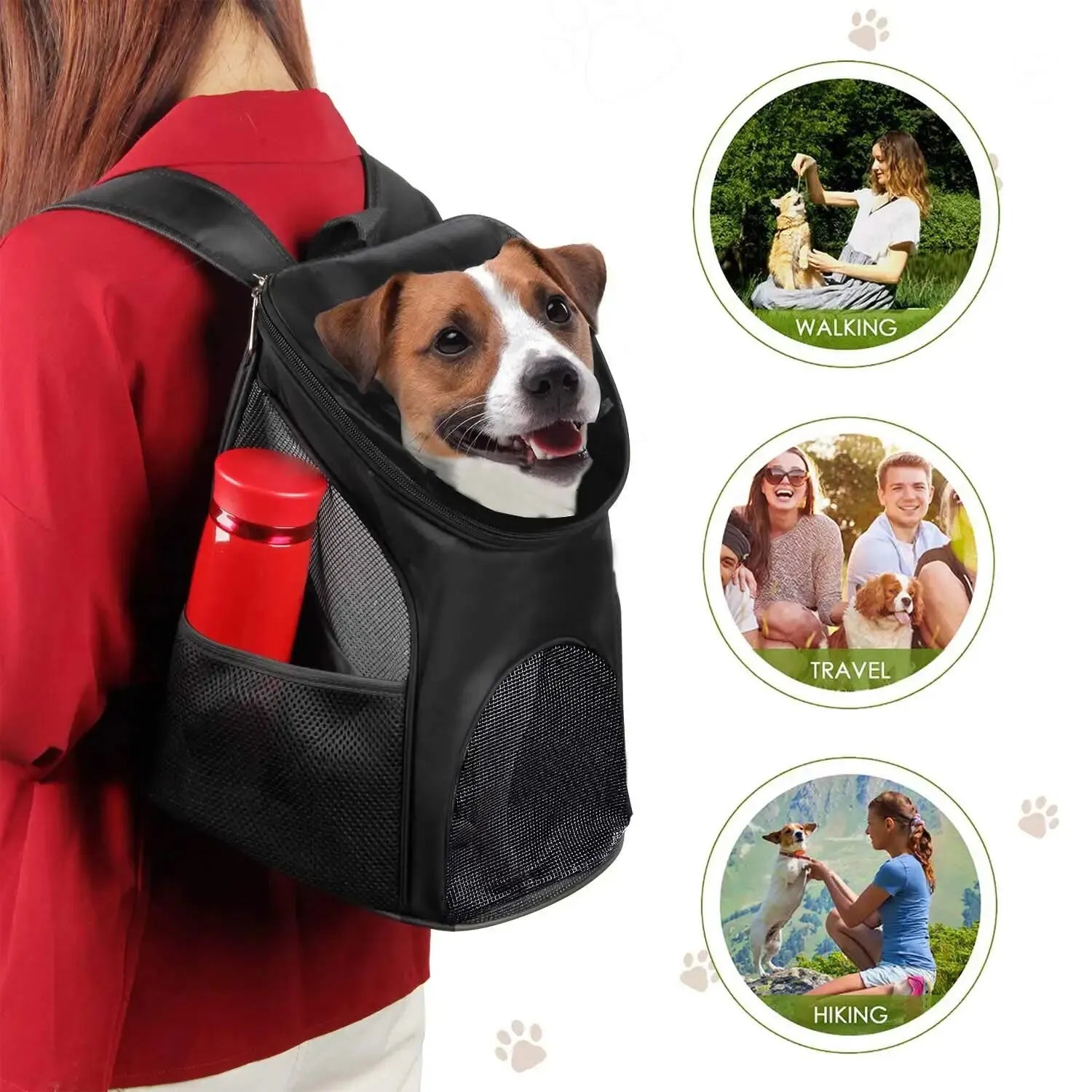 Ventilated Mesh Pet Carrier Backpack for Small Dogs and Cats  ourlum.com   