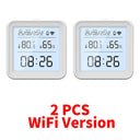 Zigbee SmartHome Sensor: Voice-Controlled Temperature & Humidity Monitor  ourlum.com WiFi Ver 2PCS  