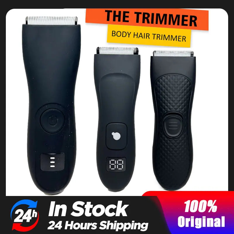 Men's Groin Hair Trimmer, Ball Groomer &Body Trimmer for Men, Waterproof Wet/Dry Clippers, Ultimate Male Hygiene Razor Depilador