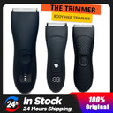 Men's Groin Hair Trimmer Waterproof Wet Dry Groomer Razor