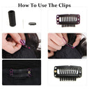 9-Teeth Metal Hair Clips for Effortless Styling Extensions