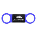 Slide-On Custom Pet Tag: Personalized ID Silent Engraved Cat Name  ourlum.com Black Blue S United State