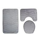 Soft Bathroom Mat Set: Absorbent Anti-Slip Shower Rugs