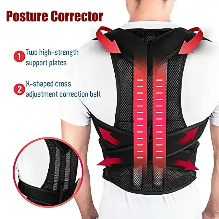 Adjustable Posture Corrector for Better Alignment and Pain Relief: Confidence Boost, Breathable Material, Easy to Use